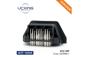 2229486-1 50 Pin Copper Alloy Automotive Connector 90 Degree Right Angle Board Header ECU Engine Management Wiring Harness
