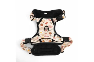 No Pull Dog Harness Leash Set Front Clip Reflective Collar Bandana Padded Air Mesh Nylon Neoprene For Medium Large Dogs
