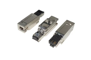 Industrial Metal Straight Ethernet RJ45 Connector CAT5E Profinet RJ45 Plug Waterproof Connector