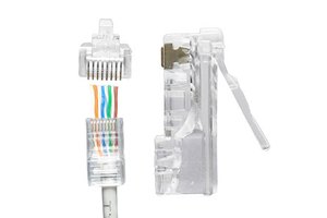 Rg45 Conector RJ 45 8P8C LAN CABL WIRE Utp Pass Through RJ45 Clamp Through Plug Cat 6 Rj 45 Rj45 Connector Cat6