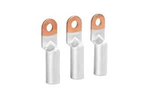 Copper to Aluminum Connecting Electrical Power Terminals Metallic Tubular Crimping Bimetallic Al-Cu Cable Lugs Ends