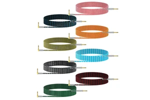 Factory Custom Length Professional Instrument Cable Electric Guitar AMP Cord 1M 1/4 Inch TS Guitar Cable for Guitar Bass