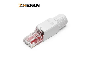 ZHEFAN Cat6 Tool Free Tool-less Plug Connector UTP RJ45 Connector Cat6 Cat6A Toolless Modular Plug