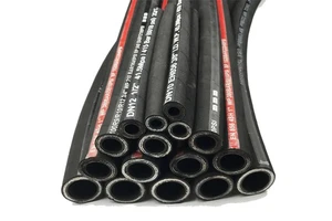Double-layer High-pressure Steel Wire Braided Winding NBR Rubber Hydraulic Oil Pipe for Mining Excavator Hose Joint Customizable