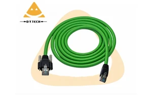 DYTECH Industrial Camera Gigabit cat6 RJ45 Network Cable High flexible drag chain shield with screw Gige dynamic Ethernet cable