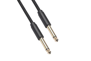 3 Meter Sound Connector Braided Mesh 6.35 Male Mono Large 2-Pole Electric Guitar Speaker Connection Cable for Monitor DVD Player