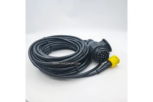 Trailer Plug 13 Pin EU Type Connector Cable 12V/24V Waterproof Wiring Harness for Truck Caravan Camper