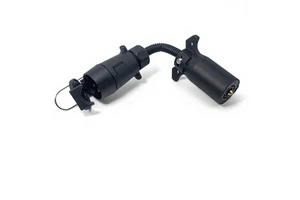 American European Trailer Plug 7-Pin Converter Plastic Car Socket Adapter Trailer Connection Cable European Signal Light