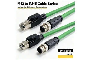 Shielded M12D Coding RJ45 PVC Ethernet Connector Harness-4-Core Male Aviation Plug IP67 Used in Industrial Machinery Durable