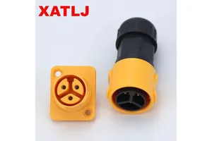 XATLJ Auto Male/Female 3-Pin IP67 Rated Waterproof High-Temperature Resistant 25A Wiring Harness Adapter
