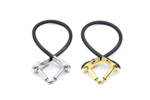 Electric Music Instrument Guitar Gold Flat Patch Cable Guitar Effects Cable