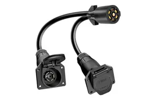 Wholesale 7-core 1.2-inch American Plug 1-to-2 Tractor Connection Cable American Standard Trailer Car RV Extension Power Supply