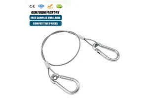 Safety Steel Wire Rope Sling with Stainless Steel Eye Hook for Trailer Hook End