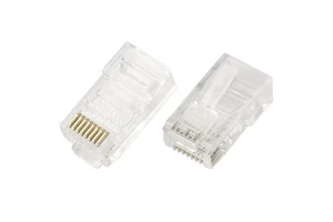 gold plated rj45 pass through connector RJ45 8P8C short telecommunication connector