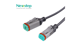 Deutsch DT06-2S Female Automotive Wire Harness Plug Waterproof Pre-cast In One Piece 2Pin Molded Connector IP67 Overmolded Cable
