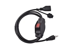 USA Power Extension Cord With Switch NEMA 5-15P To NEMA 5-15R 14AWG 12AWG