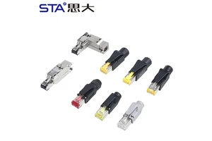 Network Wlan RJ45 Connector Metal Plastic Waterproof Industrial Panel Mount 8P8C CAT5 CAT6 RJ45 Plug Receptacle