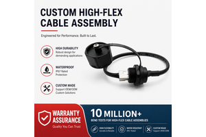 RJ45 IP68 Rated Custom Power Waterproof 5G Base Station Connector Industrial Robot High-Flex Drag Chain Cable Harness
