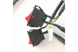 Customized Switch Wiring Harness for Computer & Motorcycle Use Waterproof IP66 High-Temperature Resistant with PBT/PVC Materials