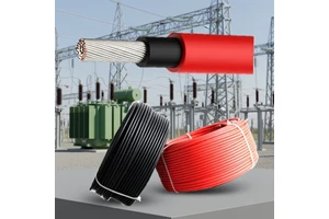 6mm² H1Z2Z2-K PV1-F DC 1.5KV Solar Cable Tinned Copper PV Power Wire Halogen Free for Solar Tracking System