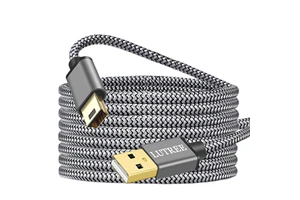 Mini USB Cable, Braided Durable USB-A to Mini-B Charger Charging Cord for TI-84, Garmin GPS, PS3 Controller, Canon Camera,