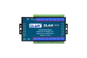 16 Serial Port Server RS485 To Ethernet, Modbus/MQTT Gateway RTU To TCP, Dual Network Port Industrial Communication ZLAN5G12H
