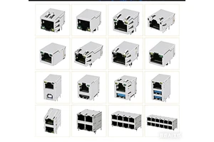 GLGNET Factory Price Rj 45 Female Connector High Speed rj45 Ethernet Connector Jack LAN Network 4 Ports RJ45 Connector