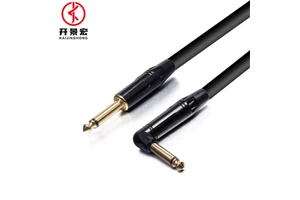 Guitar TRS Cable 1/4 Plug 6.35mm Jack PVC Jacketed Mono Balanced Audio Path Line Interconnect Microphone Speaker Application