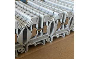 Grey Din Rail Mount Flame Retardant Screw Modular Terminal Block Connectors for Industrial Electrical Wires Electric Cable