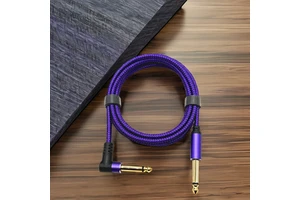 Cheap Price 6.5mm Electric Guitar Copper Low Noise Flexible purple Guitar Cable Instrument
