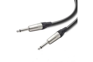 Black Low Noise Shielded Audio Cable 1/4" Mono 6.35 TS Male to Male Guitar Cable
