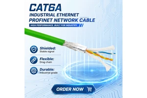 Professional 4 Core Shielded Industrial Ethernet Cable 6XV1840 2AH10 HDPE PVC for Automation Network.
