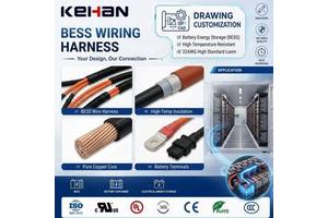 Custom Wire Harness BESS Wiring Harness High Temperature Resistant Harness 22AWG Wire Harness
