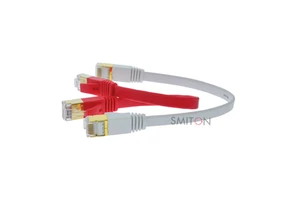 Cat7 Flat Rj45 Patch Cord Network Lan Ethernet Jumper Cable