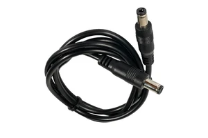 PVC Insulated Bare Copper DC5525 Male to Male Cable 5.5x2.5mm 20AWG 1M for Photo Studio Boxes