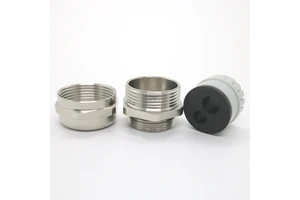 Brass Multi-Hole Cable Gland IP68 Multi-Core Wire Sealing Connector Corrosion Resistant For Industrial Use 2X7mm Cable Diameter