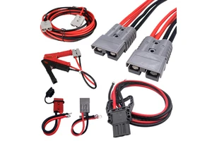 Custom Copper Male Plug Adapter Cable Electric Forklift High Current 600V IP67 50A Energy Storage Battery Connection PC Housing