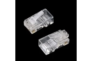 100pcs/Bag RJ45 Ethernet Module Plug Gold Plated 8P8C OEM Male ABS RJ45 Female Network LAN Connector Cat5e Cat6 RJ45