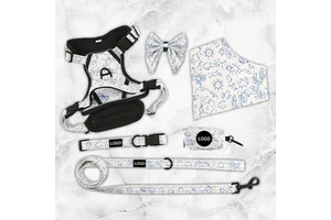 No Pull Dog Harness With Front Clip And Handle Heavy Duty Reflective Neoprene & Nylon 3M Webbing