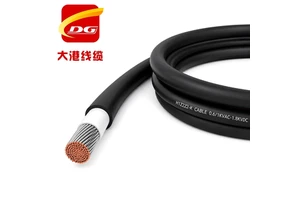 Black Color 4mm 6mm 10mm H1Z2Z2-K Solar Power Cable XLPO Insulated Flexible Tinned Copper PV Cable UV Resistant for Solar System