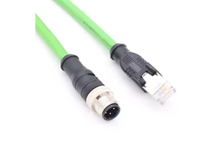 MT-5016 Industrial Ethernet Patch Cord M12 4-Core Male D-Coded to RJ45 TPE Communication Network Cable