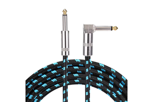 6.35mm Guitar Audio Cable 1/4-Inch TS Speaker Cable for Electric Guitars with Gold-Plated Connectors