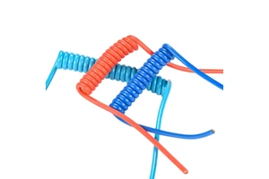 Colorful Bold Spiral Spring 3-Core PVC Cable High Elasticity Waterproof Anti-Static Custom Oxygen-Free Flame Electronic