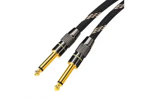 Support Customization 6.35mm Male to Male 1/4 Mono Jack Stereo Audio Cable Nylon Braided TRS Guitar Instrument Audio Cable