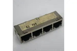 1x4 Port RJ45 Connector 8P8C Shielded Ethernet Network Socket 90 Degree Through Hole PCB Mount for Router Switch