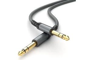 24K Gold Plated Guitar Cable 6.35mm Aluminum Shell 6.35mm Audio Cable Male to Male Guitar Audio Cable for Microphone Guitar