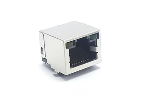 AK Electronics OEM ODM Single Port LAN Network Connector LED RJ45 Female Ethernet 8Pin Jack Socket 2 Year Warranty Gold