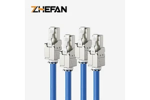 ZHEFAN Network Stp Cat7 Cat8 Tool Free Ethernet Rj45 Connector Shielded Cat 6 Cat6a Toolless Modular Plug Cat6 Rj45 Connector