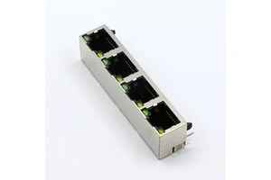 RJ45 Female Ethernet Magnetic Shielded Gold Plated 8-Port RJ45 Connector Jack