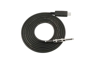 10FT USB Guitar Cable -USB 2.0 Interface Male to 6.35mm 1/4" Mono TS Male